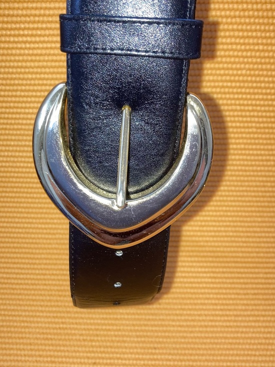 Morgan Taylor Accessories - Morgan Taylor Leather Black Belt Women’s Medium Made In Korea Size M 32-33''